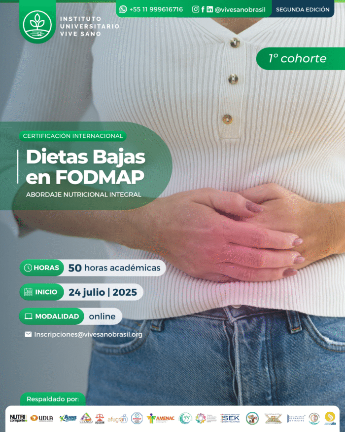 Afiche - Certificación Internacional en Dietas Bajas en FODMAP - E2C1