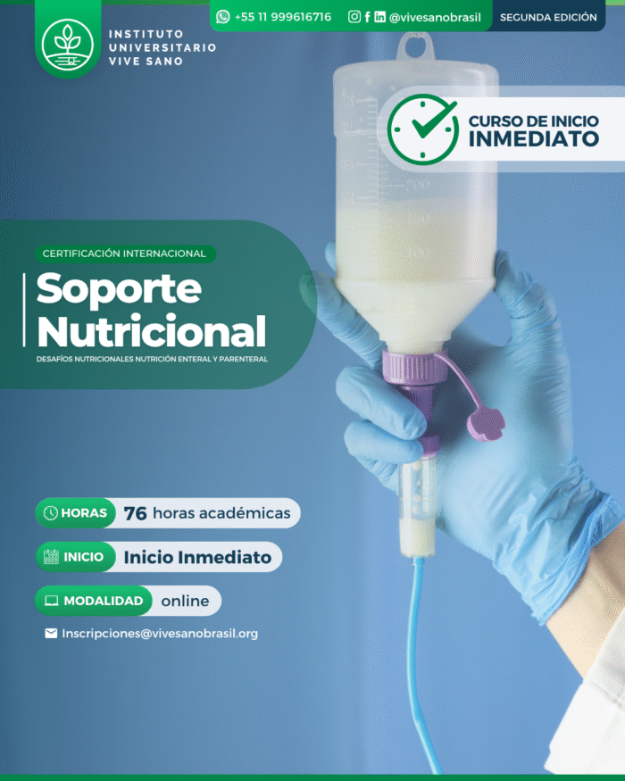 Afiche - Certificación Internacional Soporte Nutricional - E2 Inicio Inmediato.
