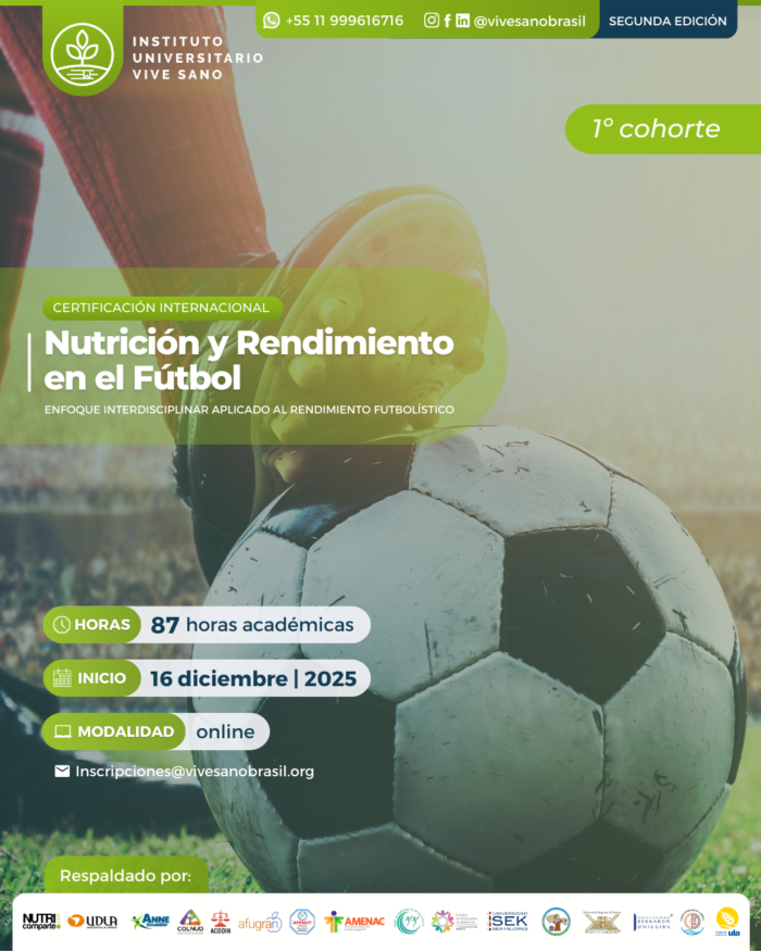 Afiche - Certificación Internacional Nutrición y Rendimiento en el Fútbol E2C1